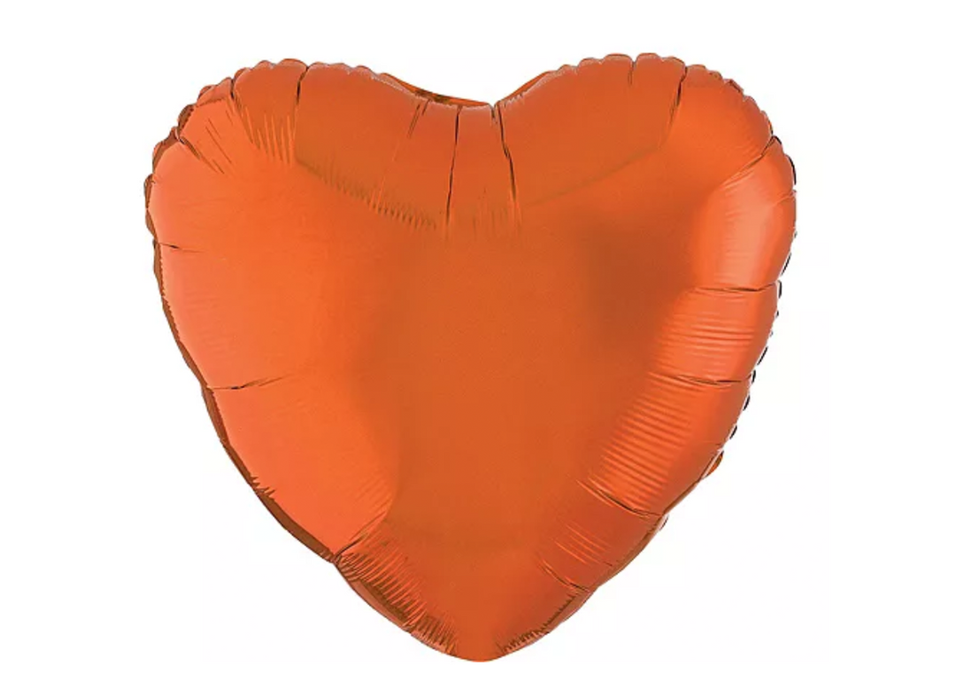 Orange Heart Balloon